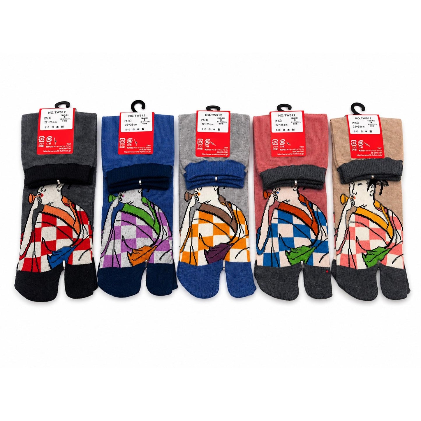 Chaussettes Japonaises Tabi en Coton -  Geisha taille FR 36-39
