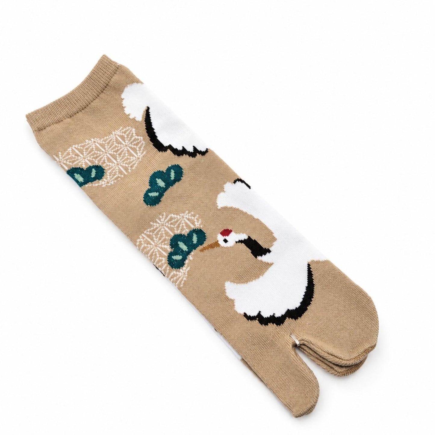 Chaussettes Japonaises Tabi en Coton - Motif GRUE Taille EU34-40
