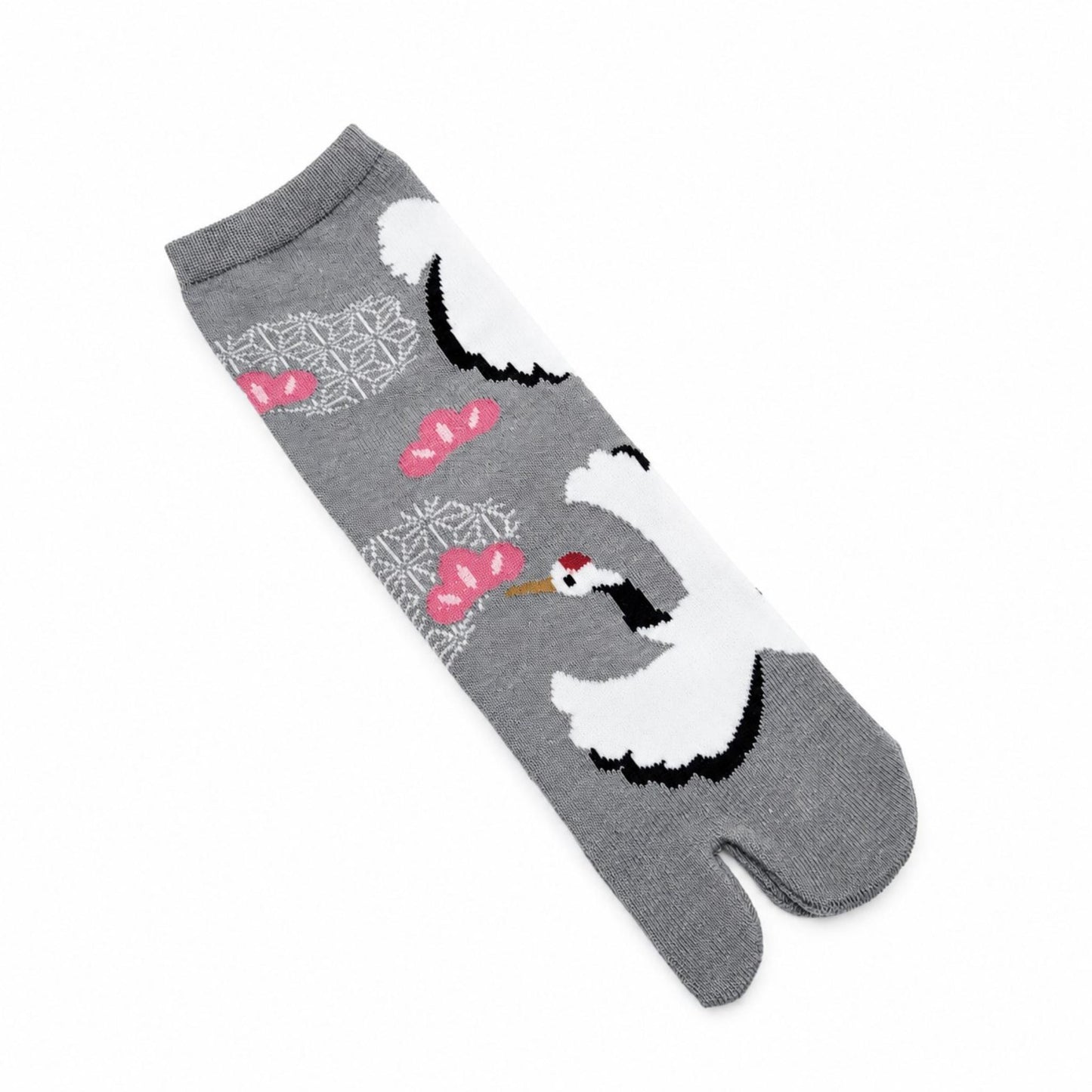 Chaussettes Japonaises Tabi en Coton - Motif GRUE Taille EU34-40