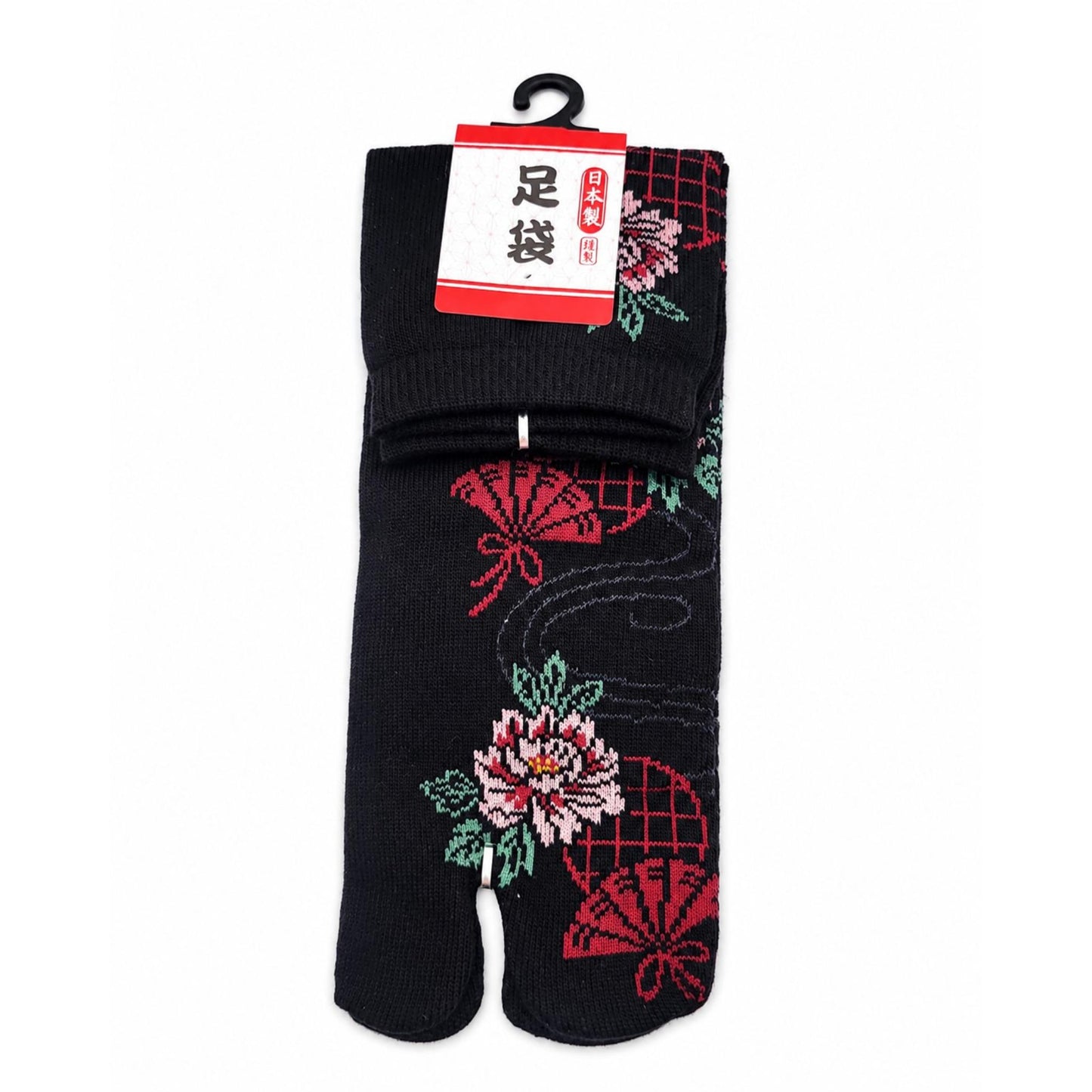 Chaussettes Japonaises Tabi en Coton  - Motif Eventail Taille EU34-40