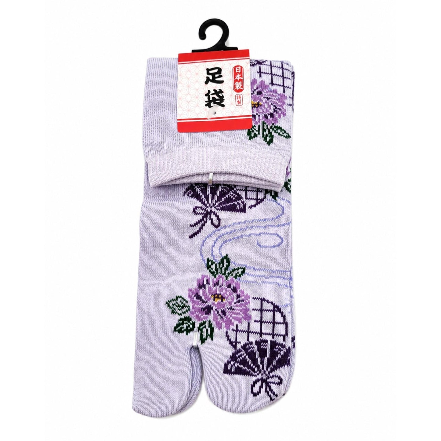 Chaussettes Japonaises Tabi en Coton  - Motif Eventail Taille EU34-40