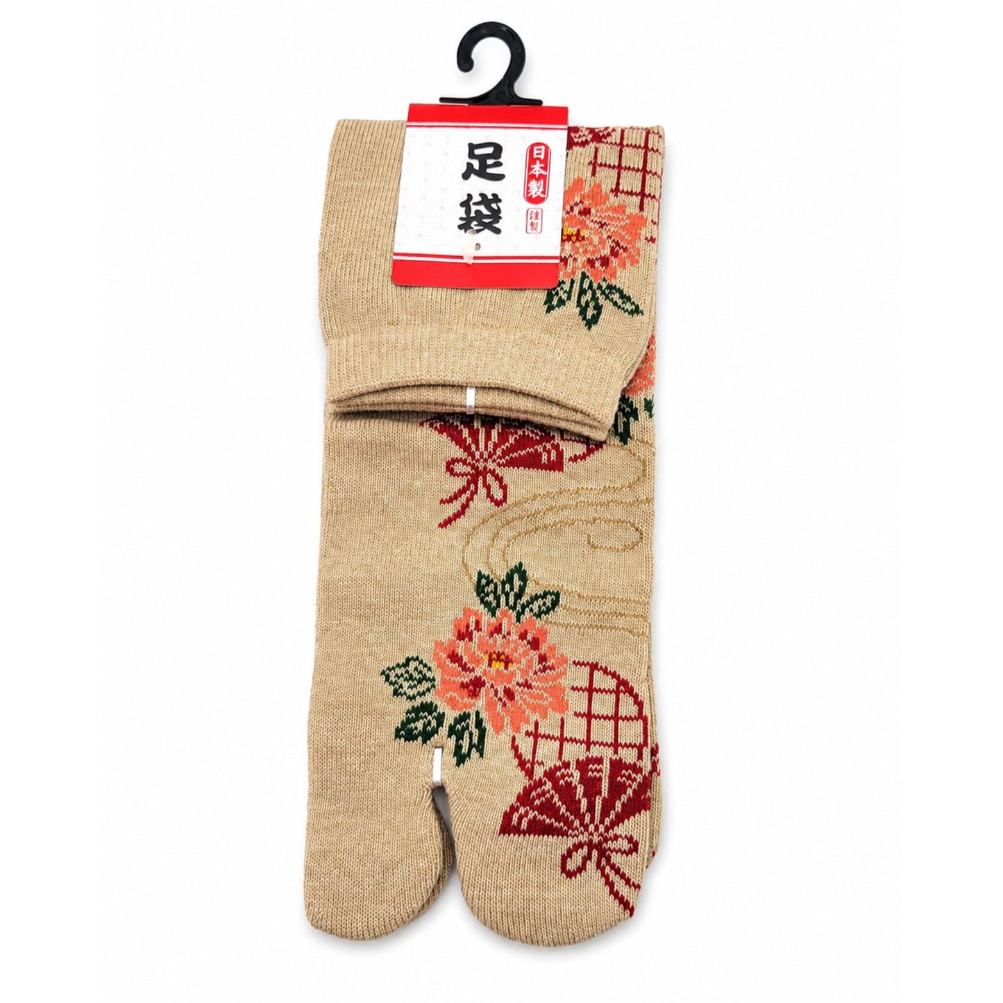 Chaussettes Japonaises Tabi en Coton  - Motif Eventail Taille EU34-40