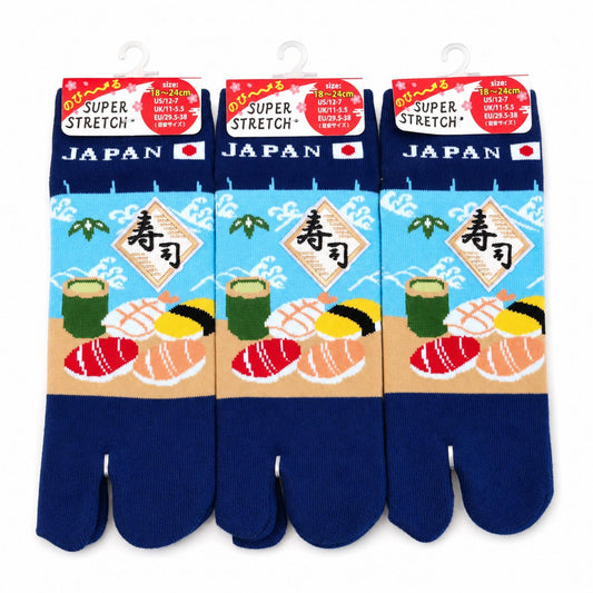 Chaussettes Japonaises Tabi Motif Sushi Taille 29-38
