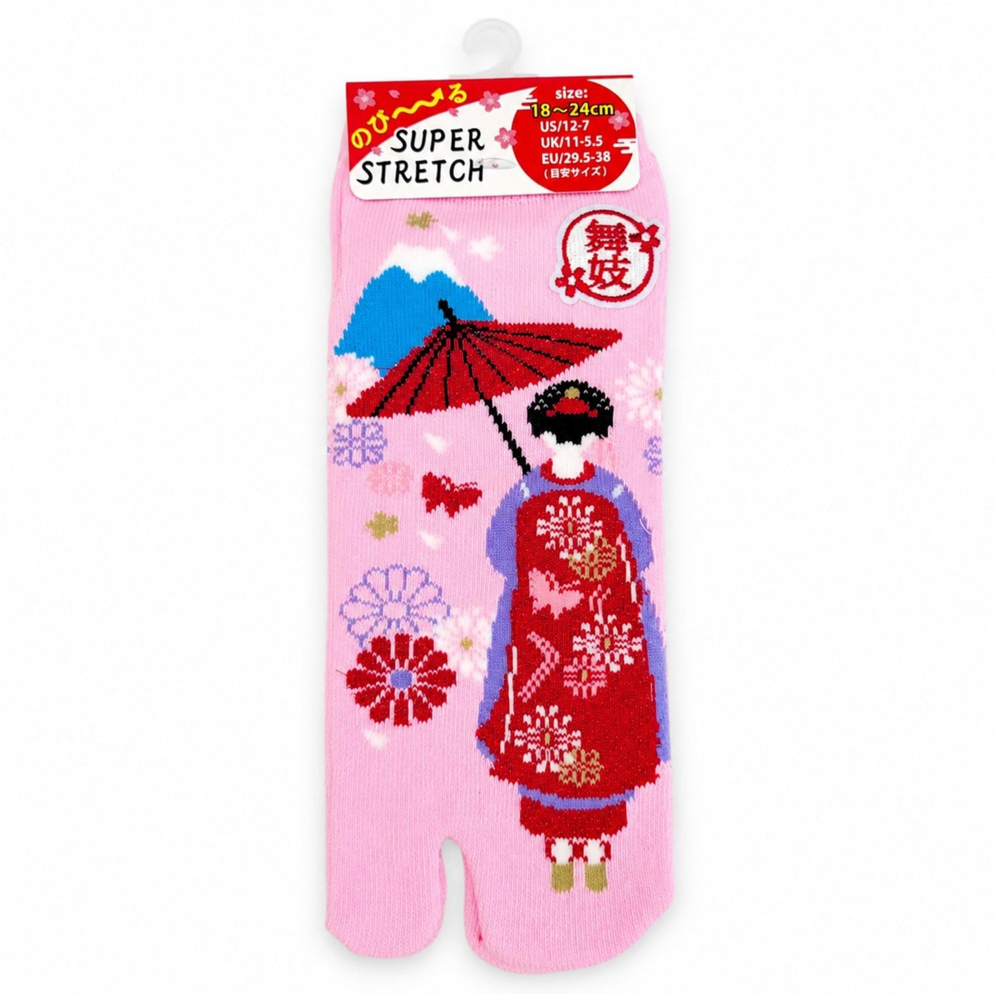 Chaussettes Japonaises Tabi Motif Maiko Taille 29-38