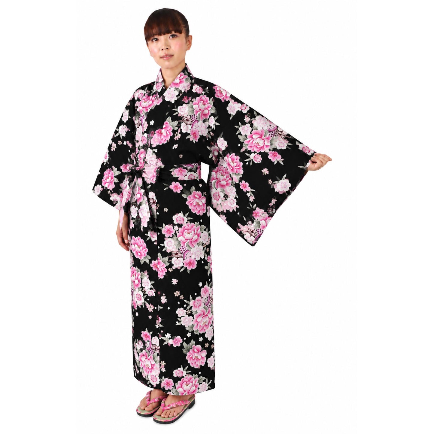 Yukata femme – Kimono japonais 100% coton - Chariot et Fleurs