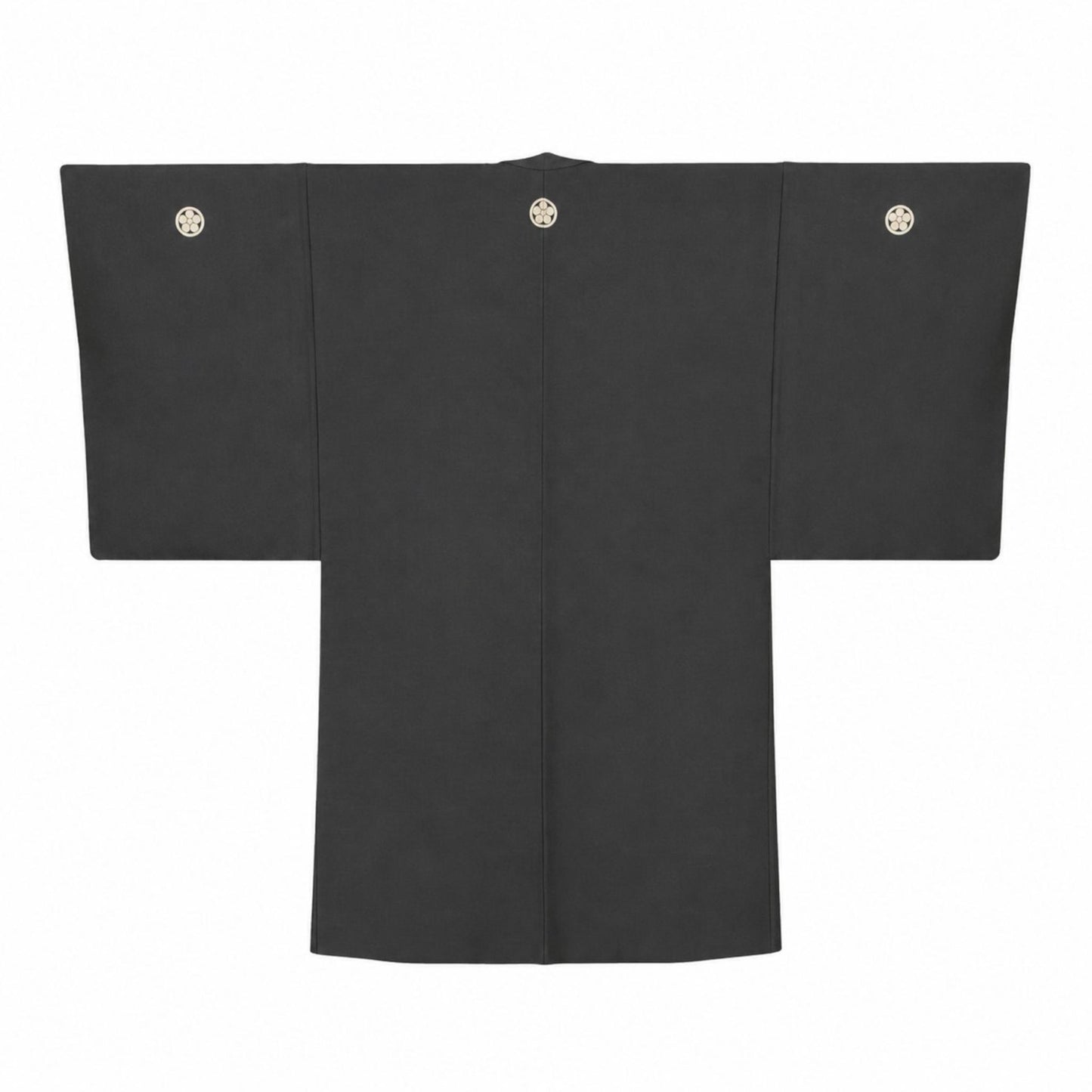 Veste Haori Traditionnelle pour Homme – Khaki Profond et Blasons Kamon Épurés