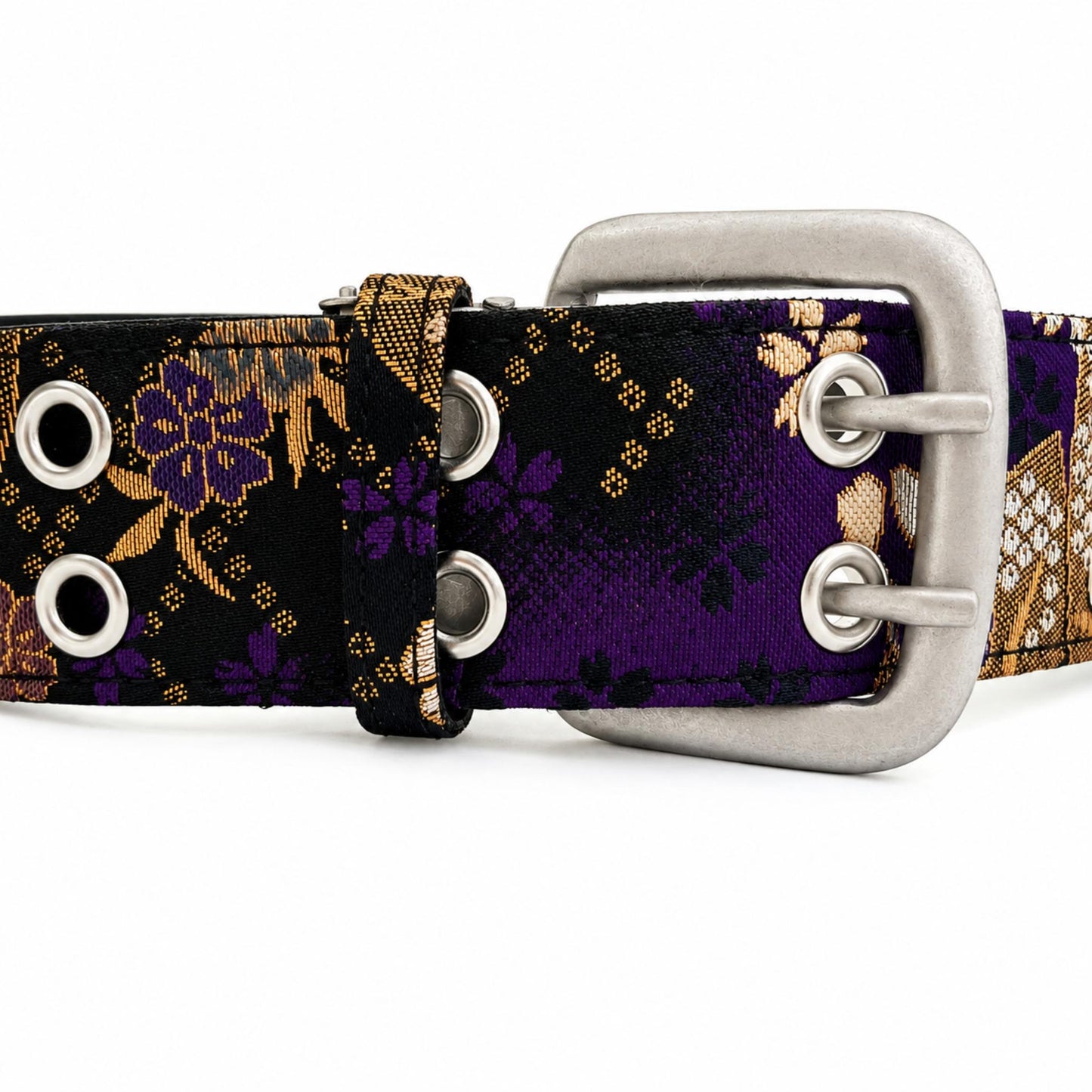 Japanese Wagara and Kinran Belt - Purple