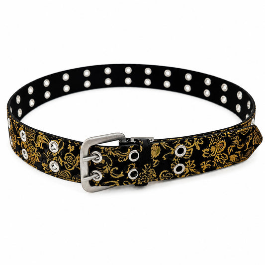 Japanese Wagara and Kinran Belt - Black