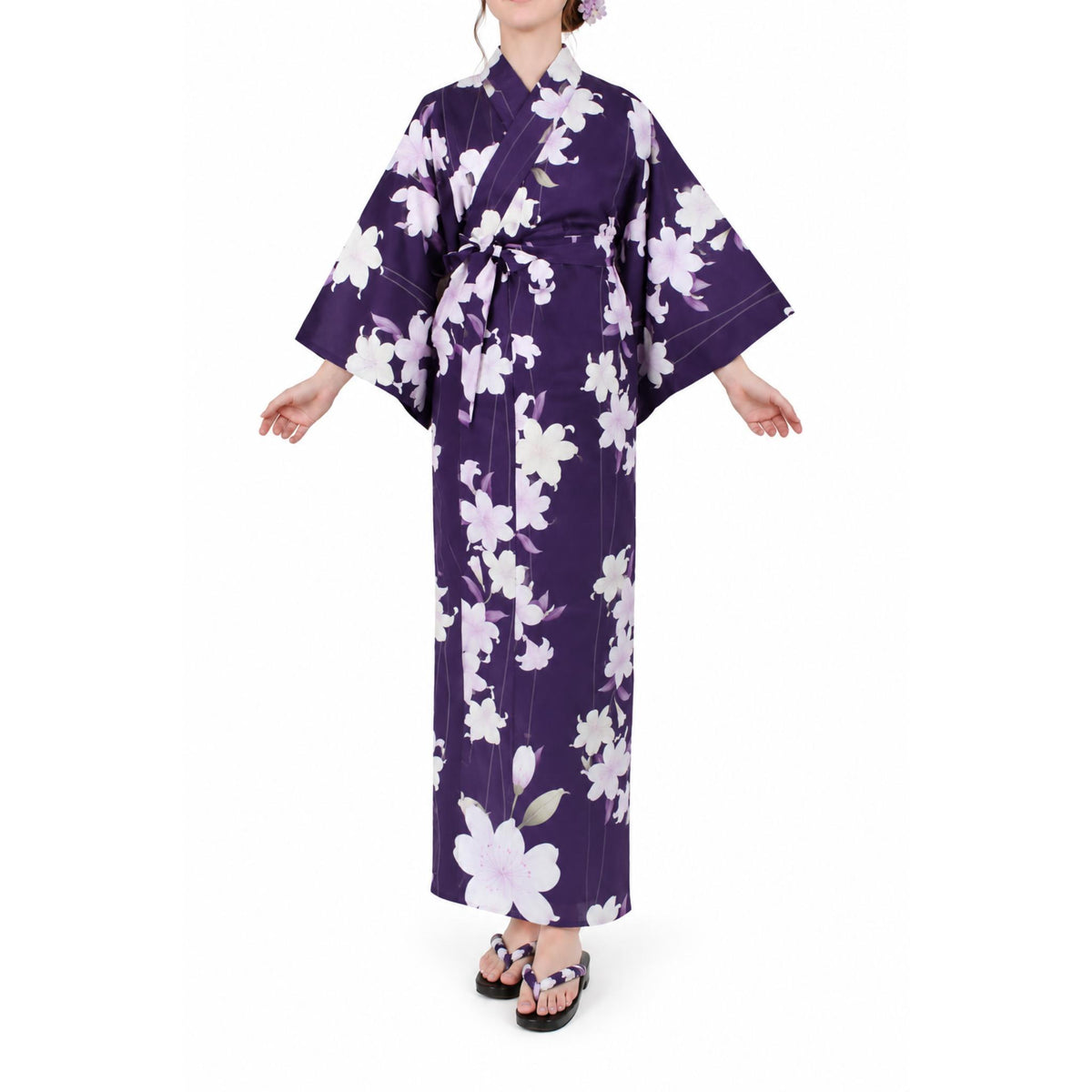 Women's Yukata - Elegant Floral Pattern