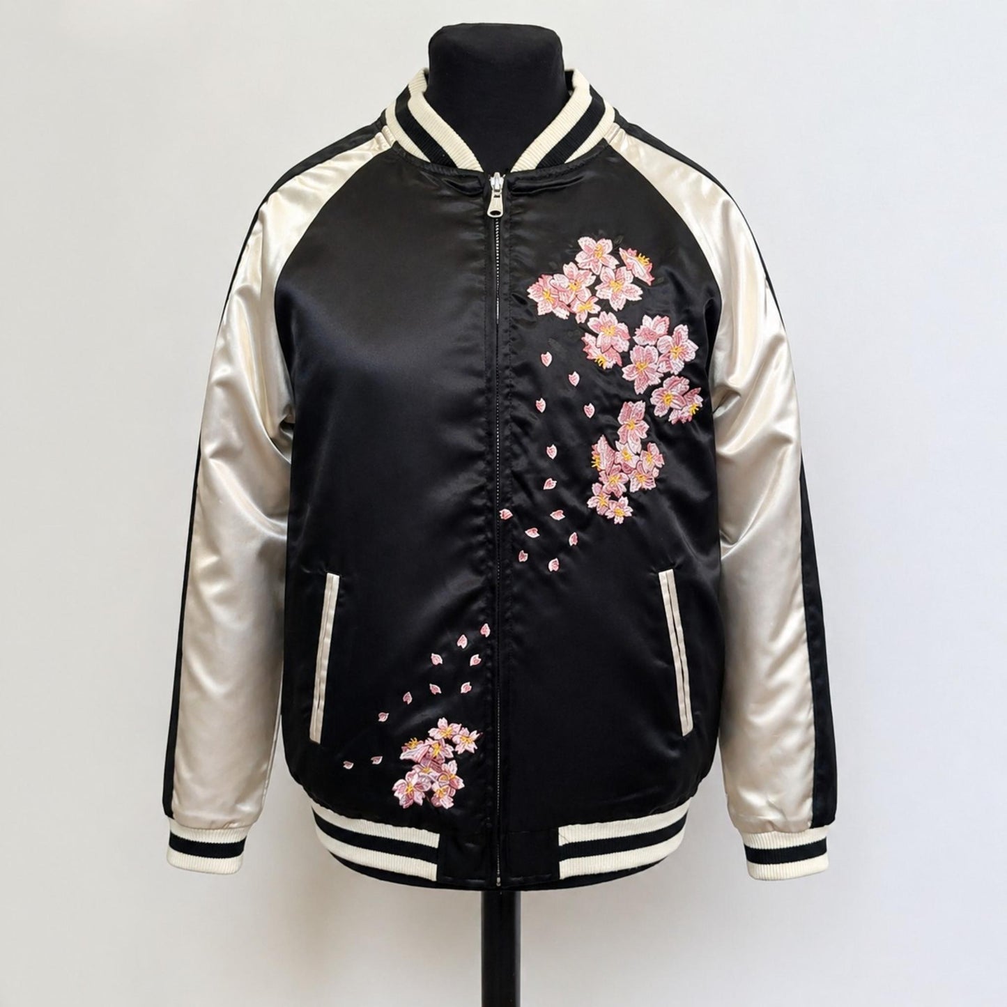 Sukajan Réversible : Dragon Sakura & Carpe Koï d'Or