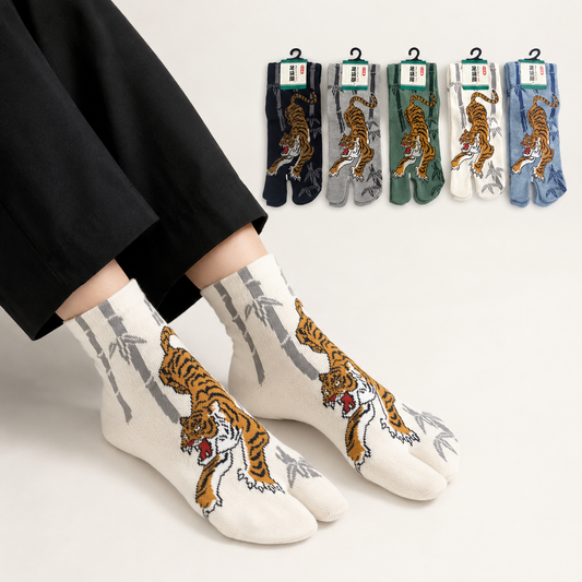 Chaussettes Japonaises Tabi - Motif Tigre Taille EU40-45