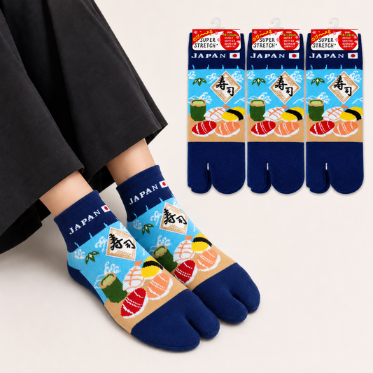 Chaussettes Japonaises Tabi Motif Sushi Taille 29-38