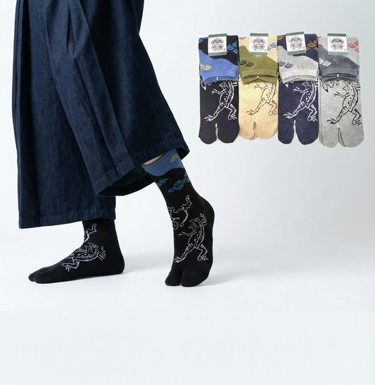 Japanese Tabi Socks - Chojyu-giga Pattern Animal and Human Scrolls Size EU40-45