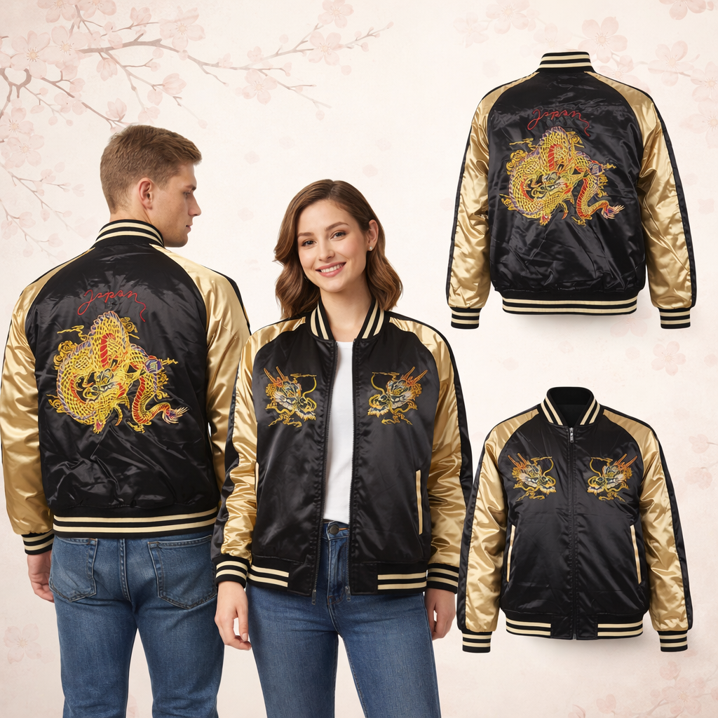 Sukajan Dragon - Black, Unpadded