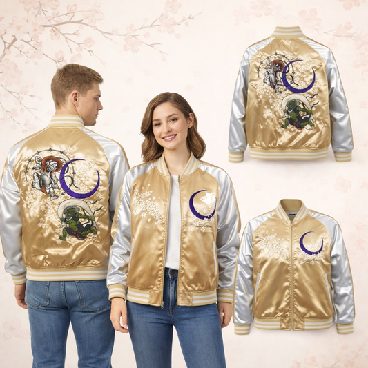 Sukajan Koi and Dragon - Navy