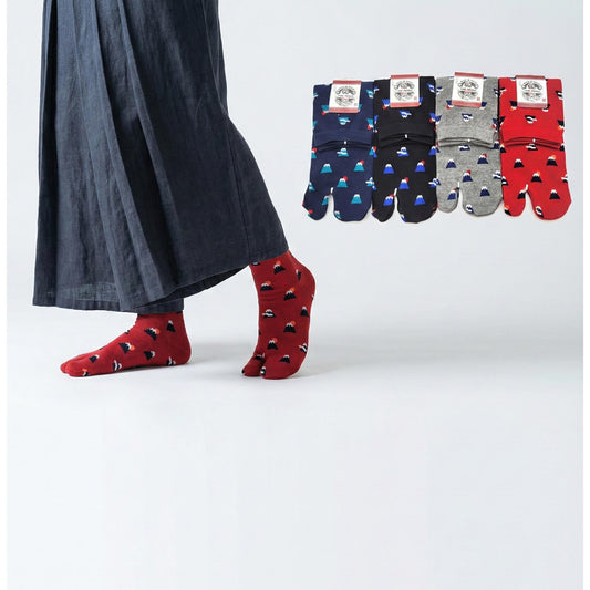 Japanese Tabi Socks - Mini Mt Fuji Pattern Size EU34-40