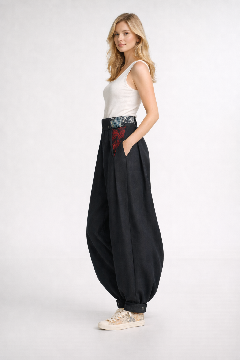 Pantalon Hakama Japonais – Coupe Large et Élégante - Rouge