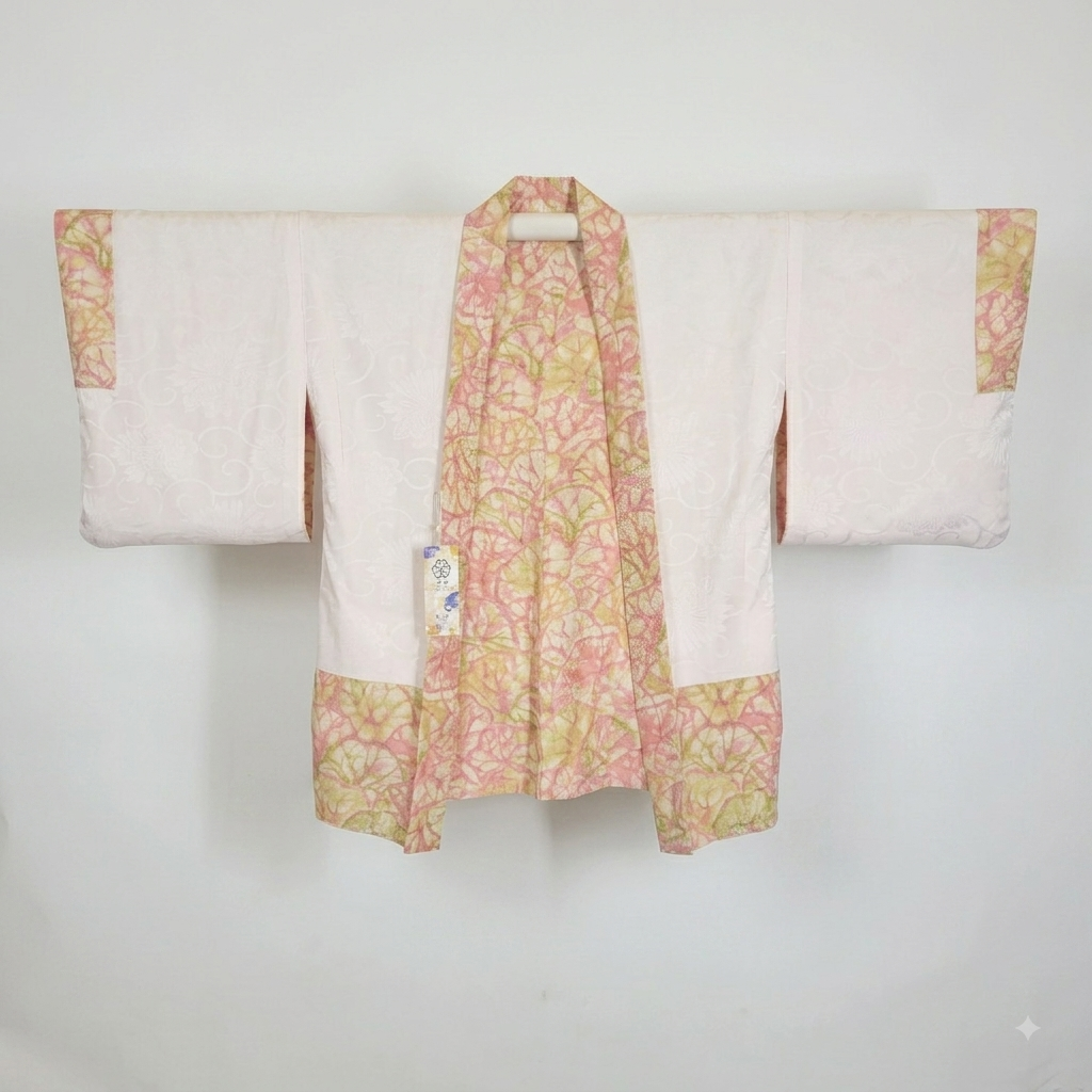 Vintage Japanese Silk Haori Jacket - Authentic Kimono Robe - Aurore Rosée