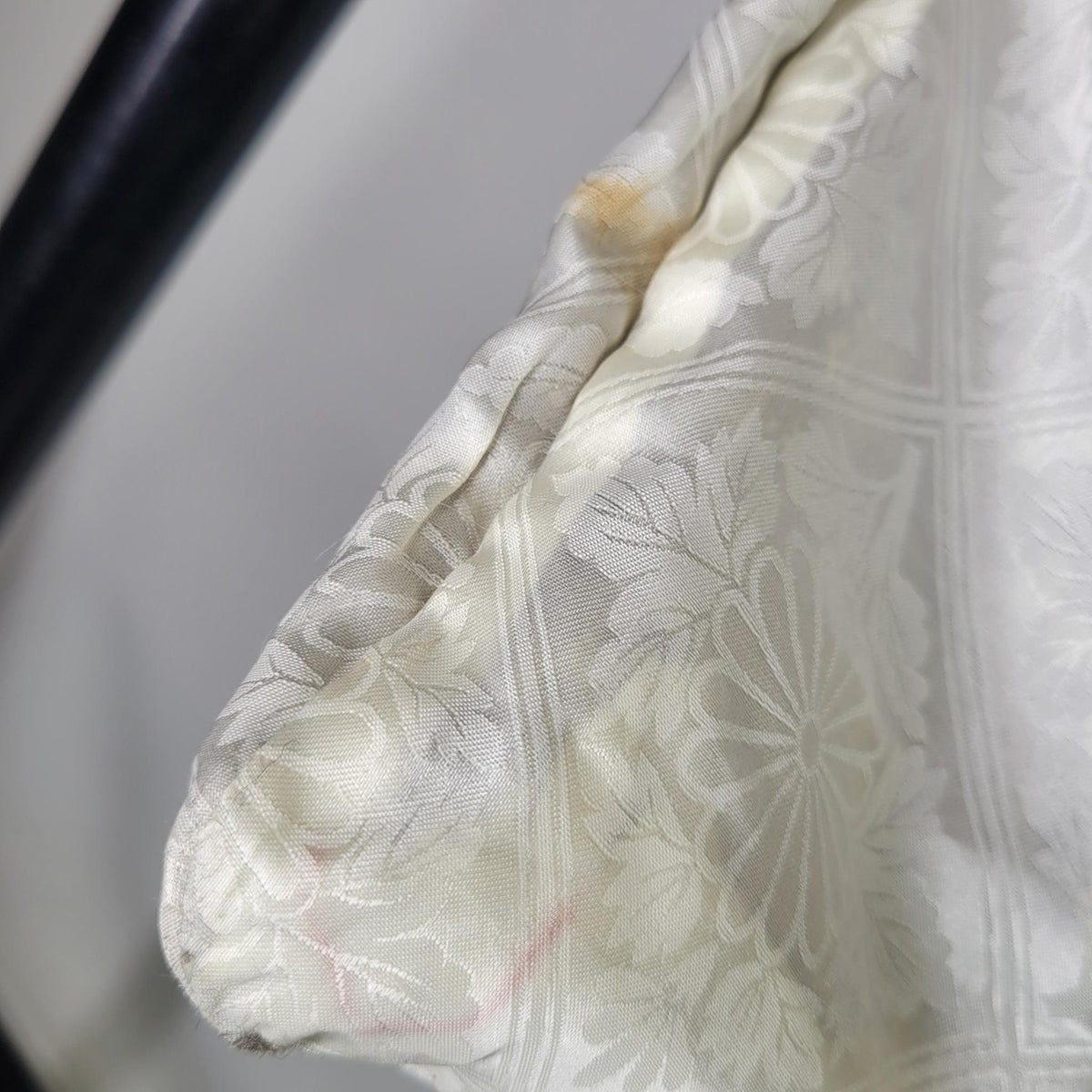 Vintage Japanese Silk Haori Jacket - Authentic Kimono Robe [Striped Rose]