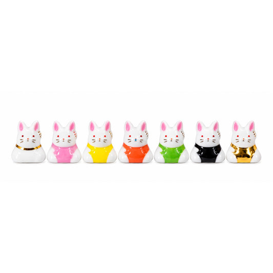 Set de 7 Mini Figurines Kawaii Porte-Bonheur - Lapin