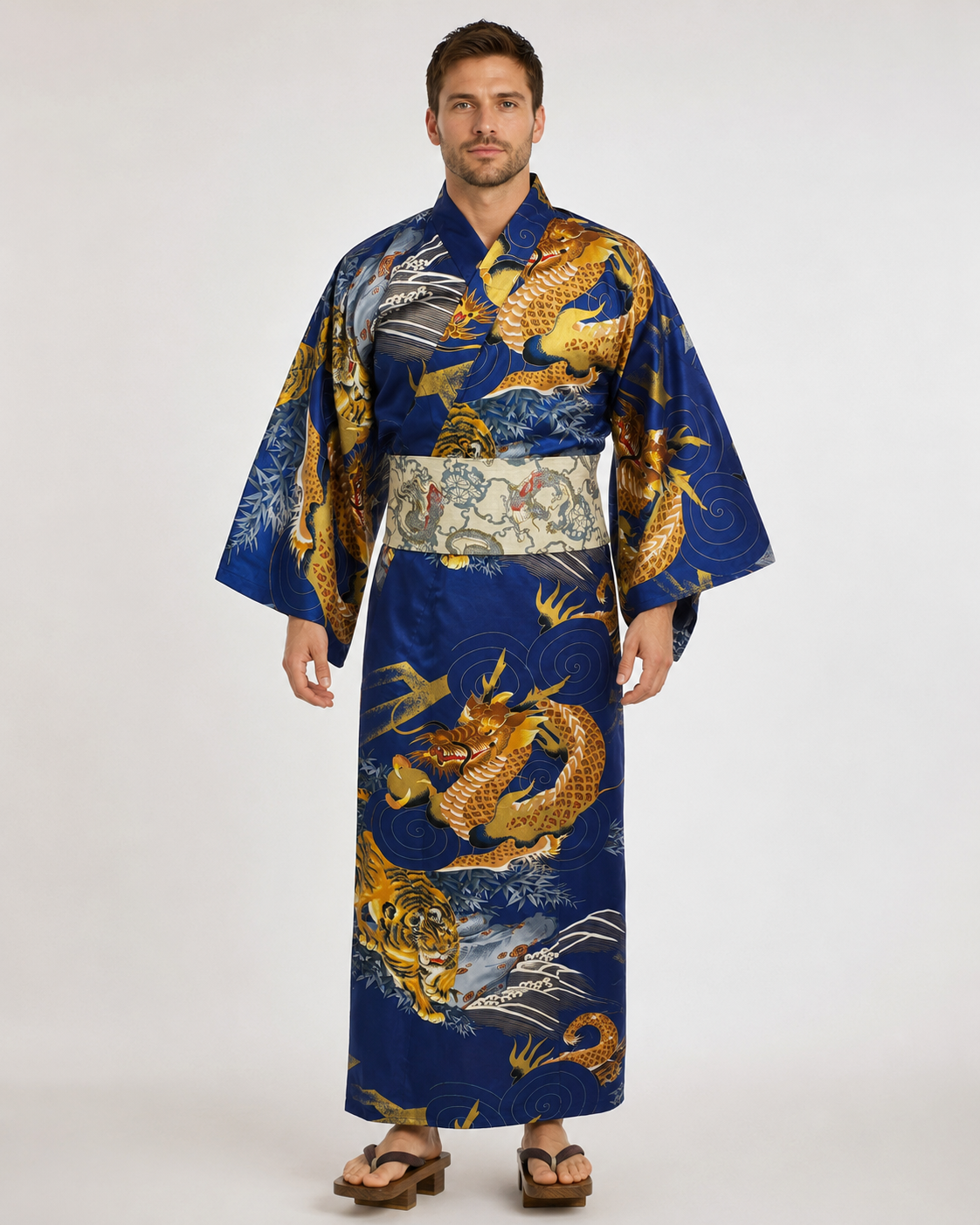 Ceinture réversible Musubi en coton -DRAGON
