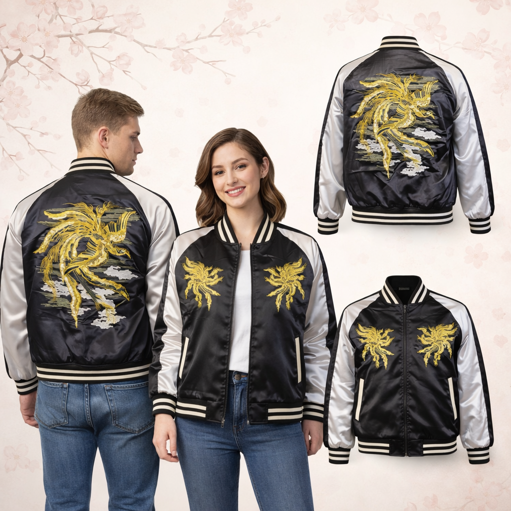 Sukajan Black Phoenix Padded