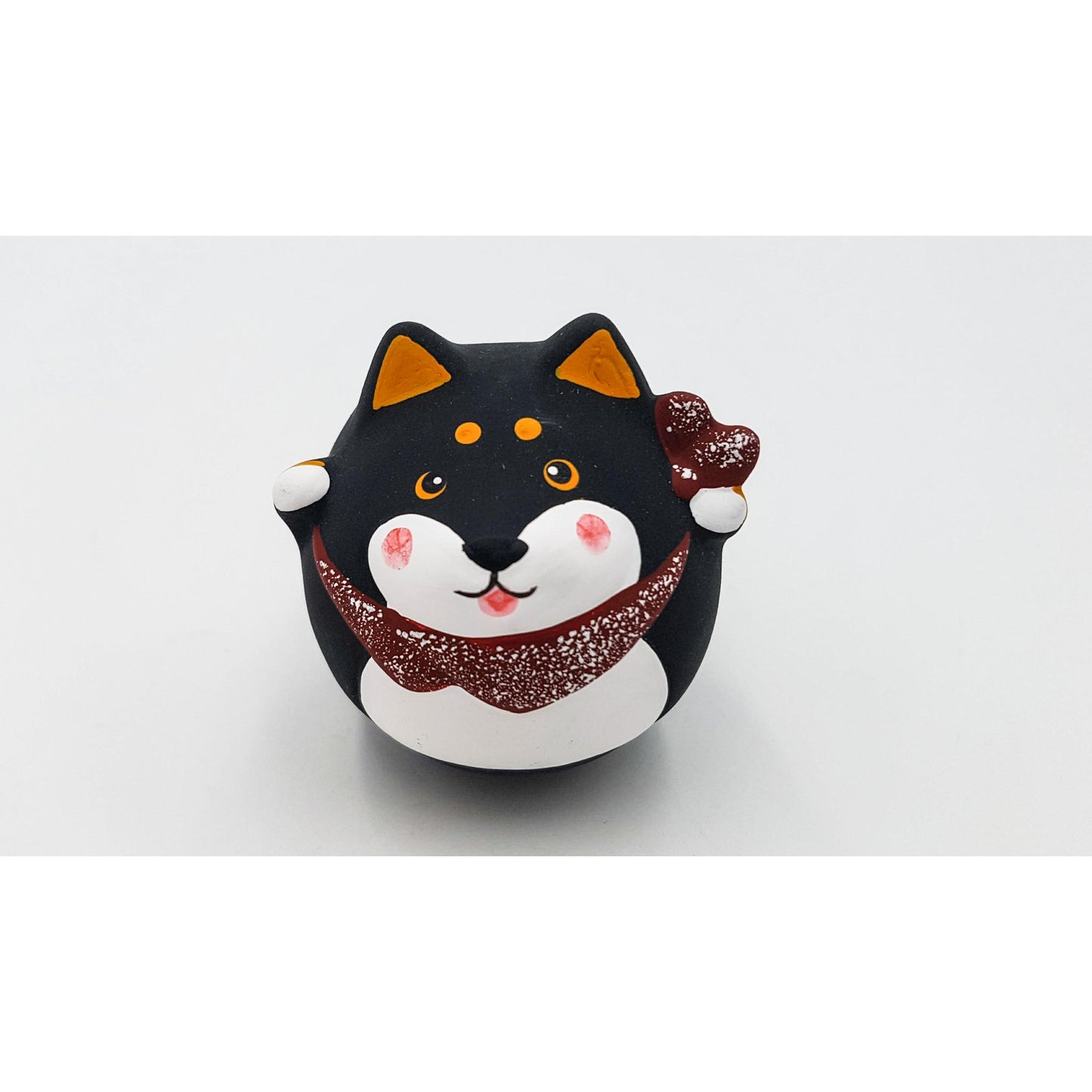 Figurine culbuto manpuku - Shiba et Kitsune