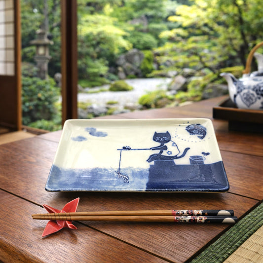 MOTTO NEKOMARUKE SQUARE PLATE