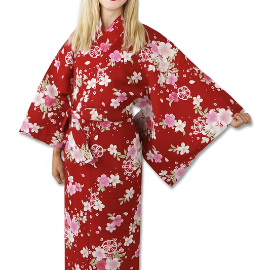 Yukata femme – Motif floral festif