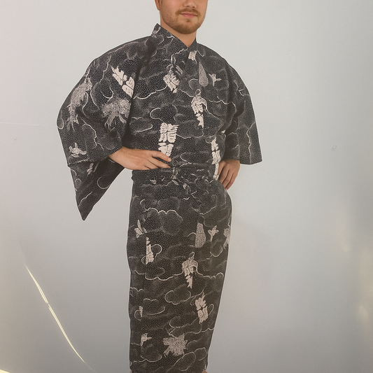 Yukata homme – Motif figures célestes et nuages