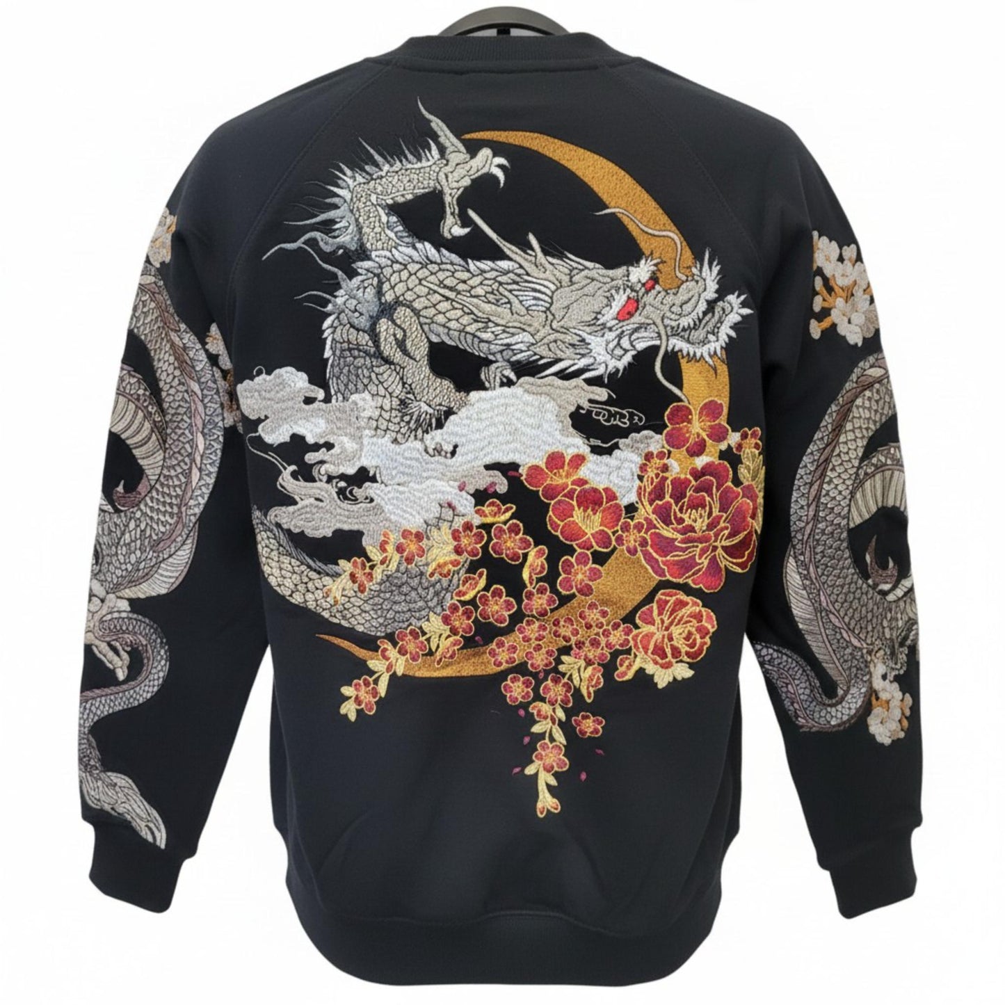 Hoodie Dragon Céleste & Lune Dorée - Confort et Style Ancestral