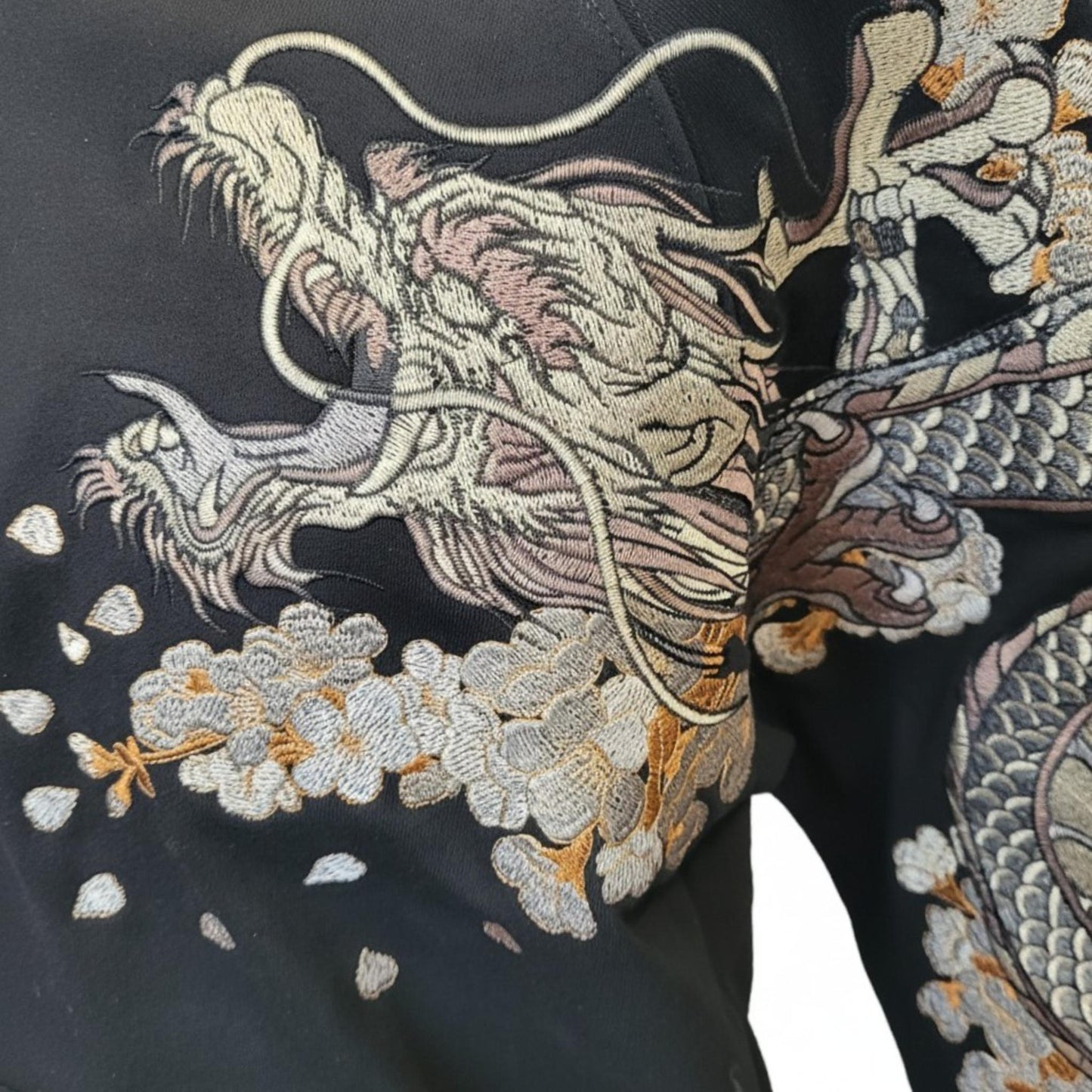 Hoodie Dragon Céleste bleu & Lune Dorée - Confort et Style Ancestral