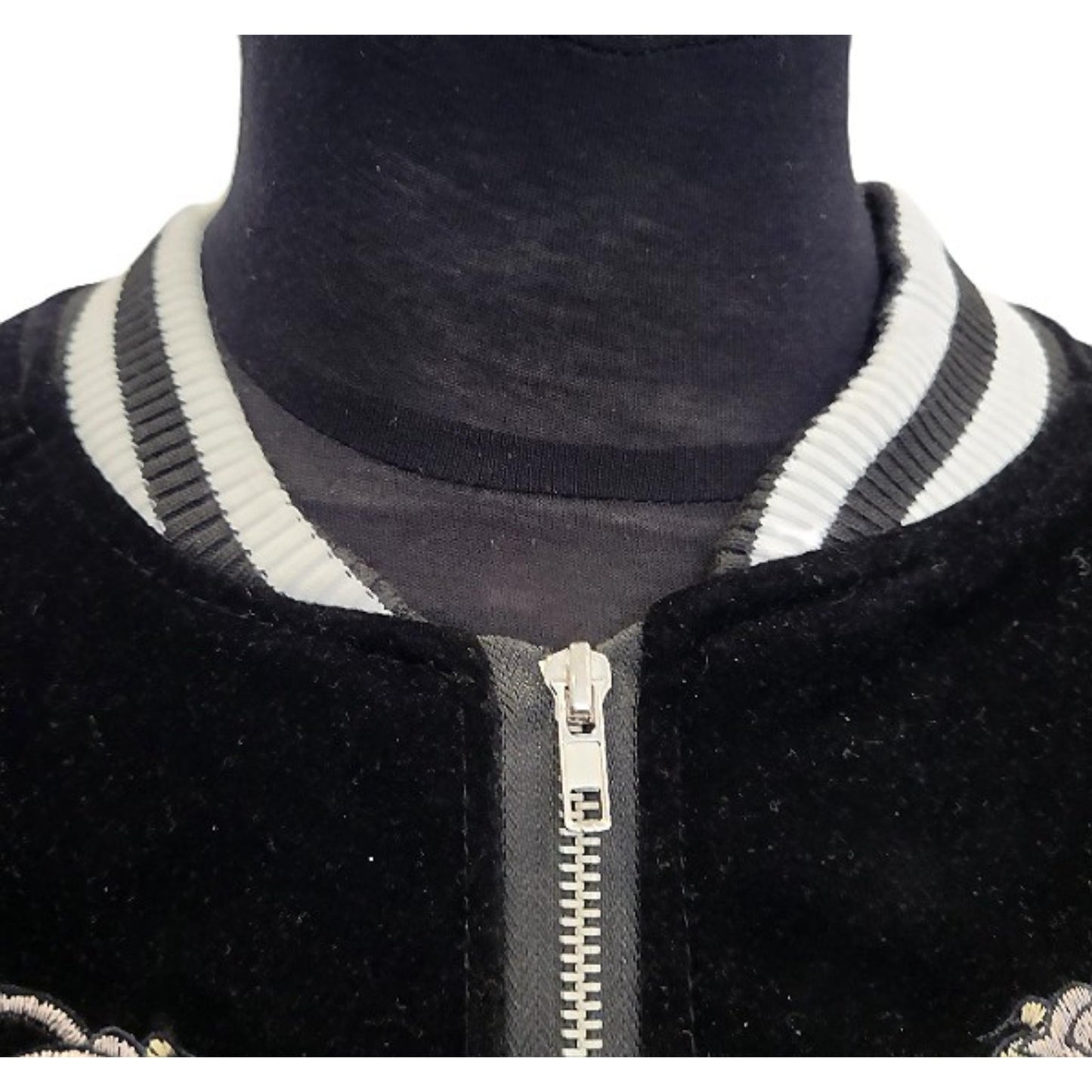 Black Velvet Sukajan Jacket - Japanese Dragon Embroidery