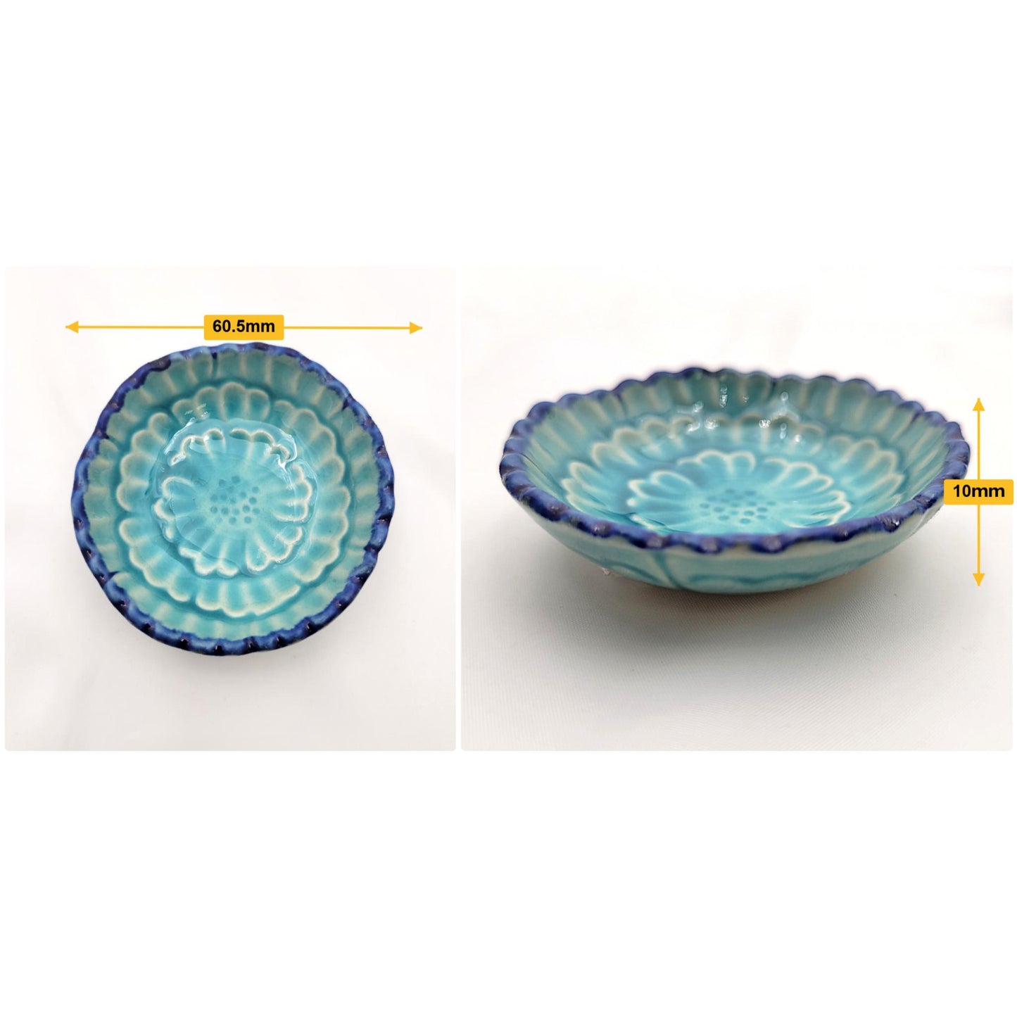 PETIT PLAT TURQUOISE FLEUR