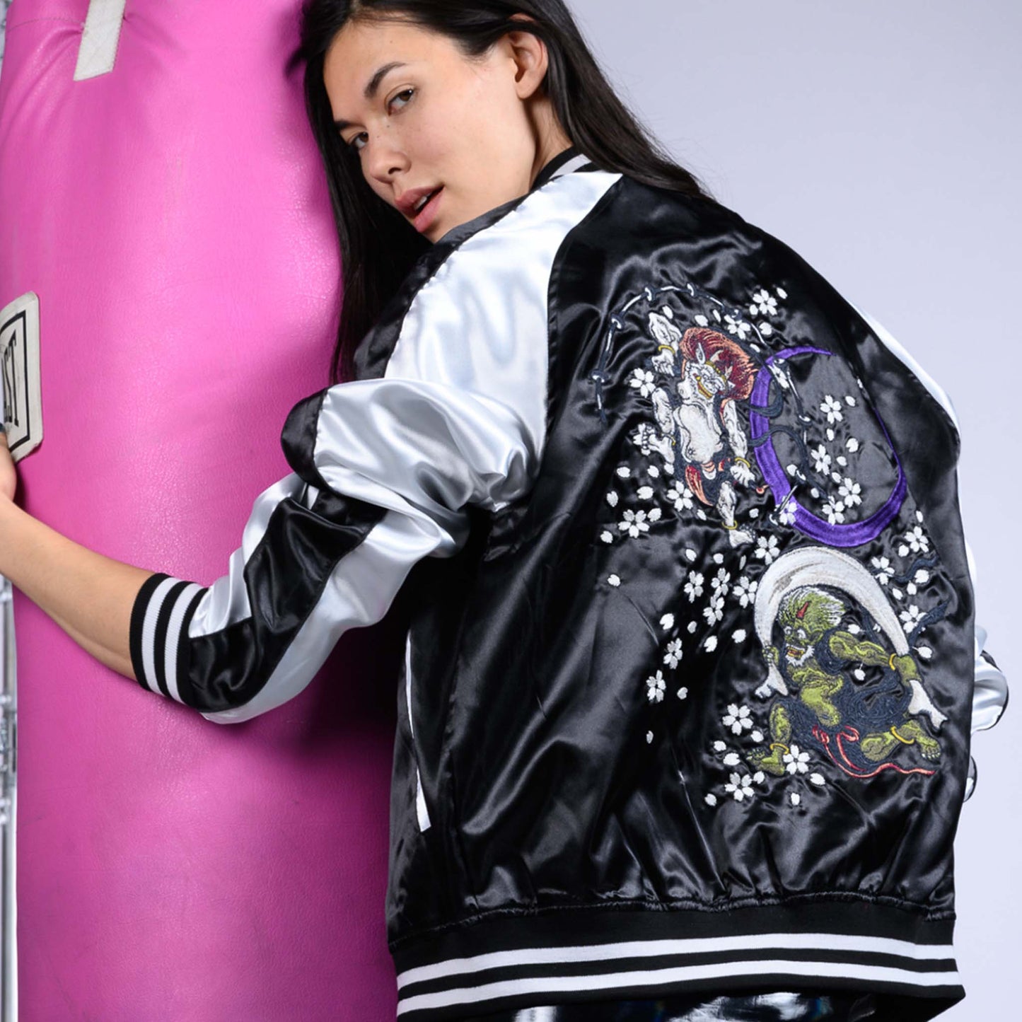 Sukajan Koi and Dragon - Navy