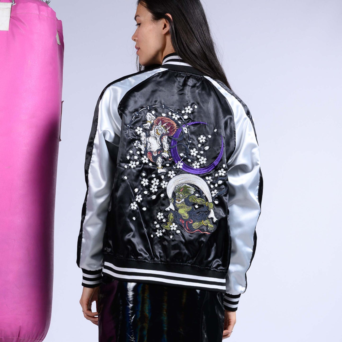 Sukajan Koi and Dragon - Navy