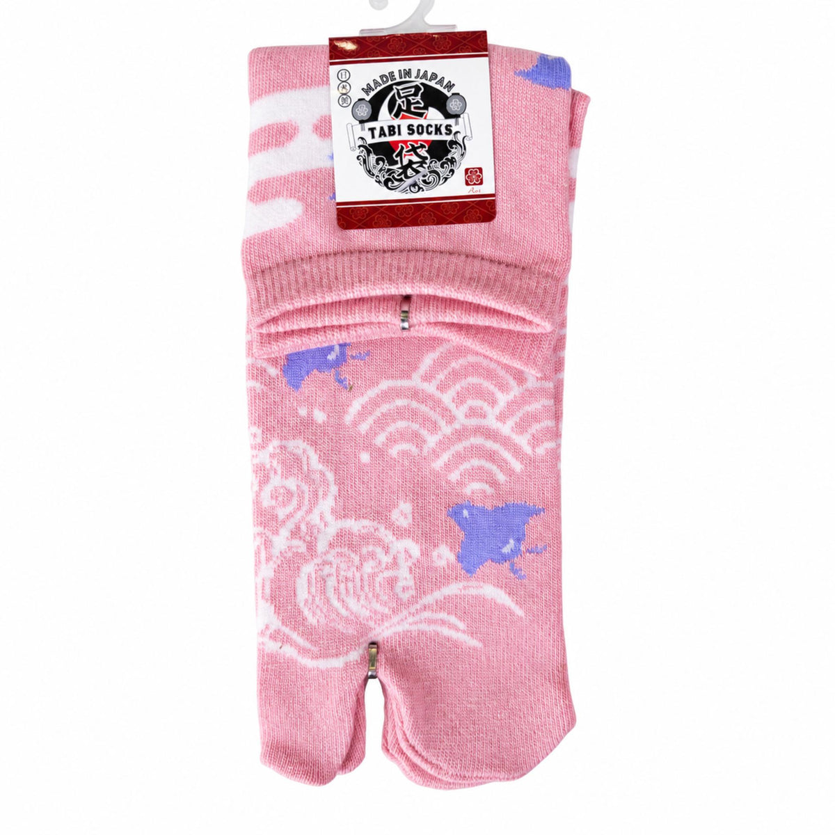 Chaussettes Japonaises Tabi - Vague et Oiseaux - Taille EU 34-40
