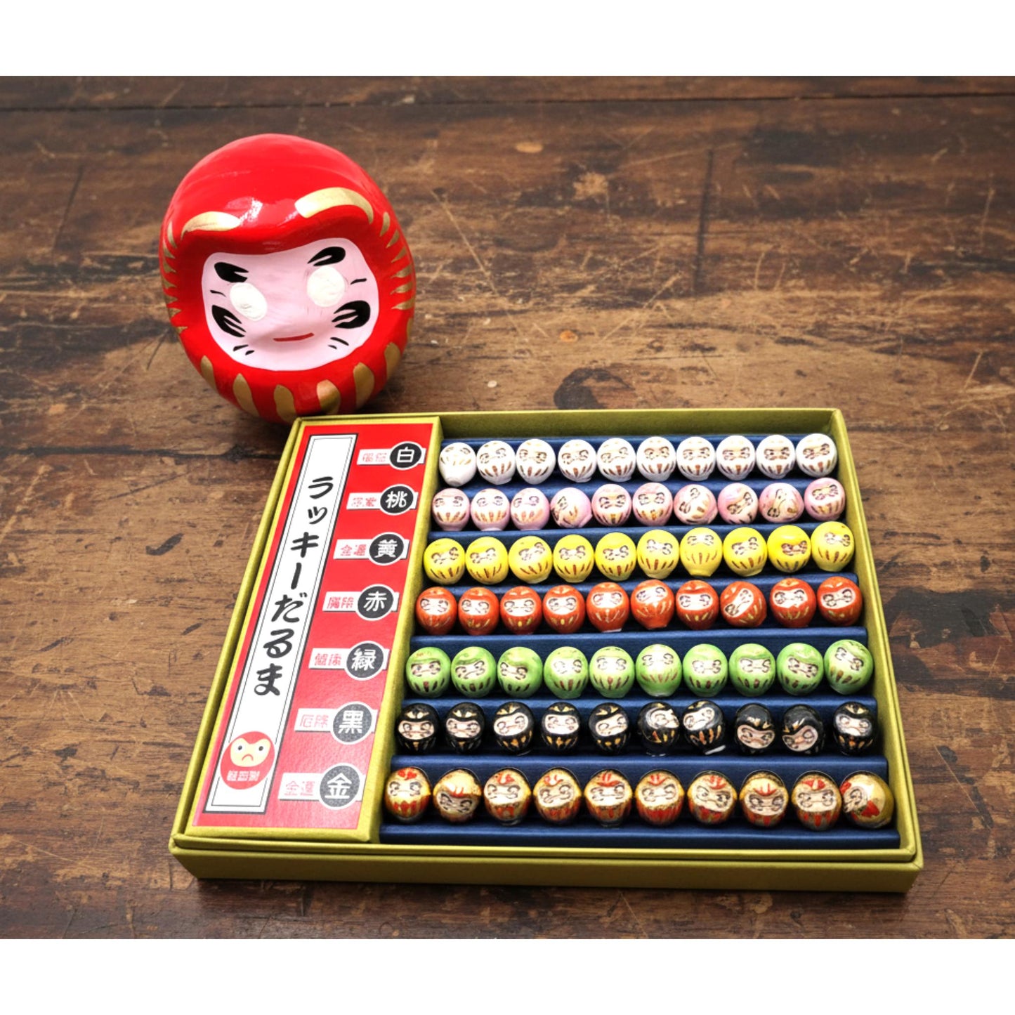 Tiny 7 Mini figurines kawaii porte bonheur - Daruma