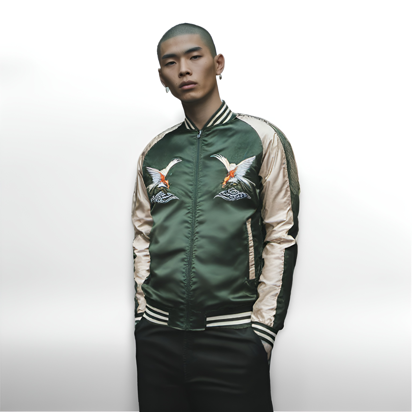 Bomber Sukajan aigle vert