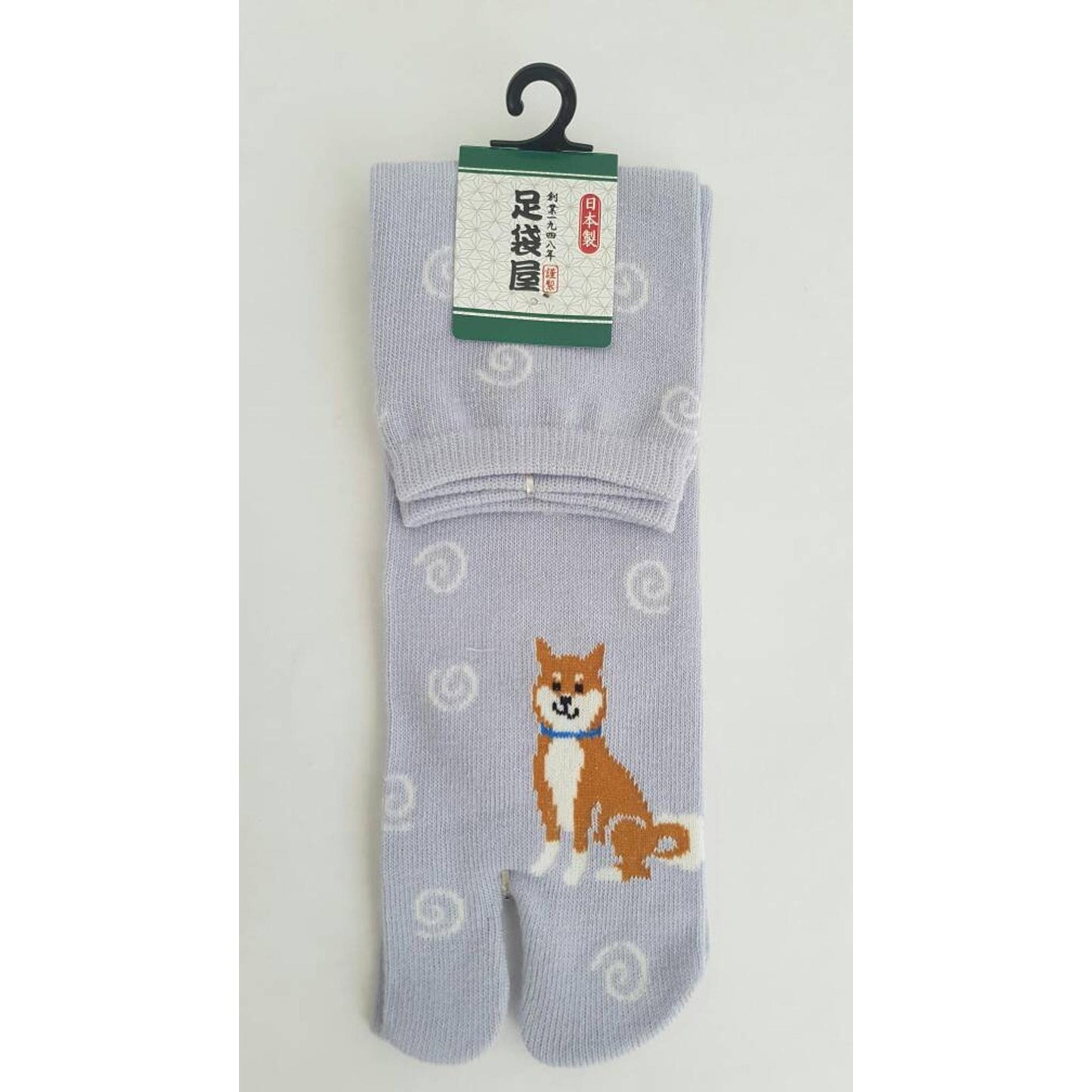 Chaussettes Japonaises Tabi en coton - Chien Shiba et Spirale Taille Large