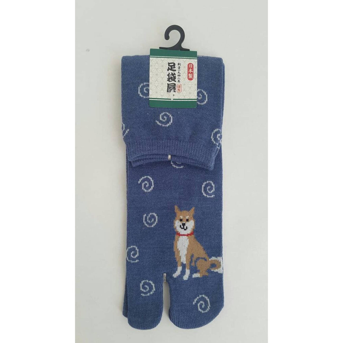 Chaussettes Japonaises Tabi en coton - Chien Shiba et Spirale Taille Large