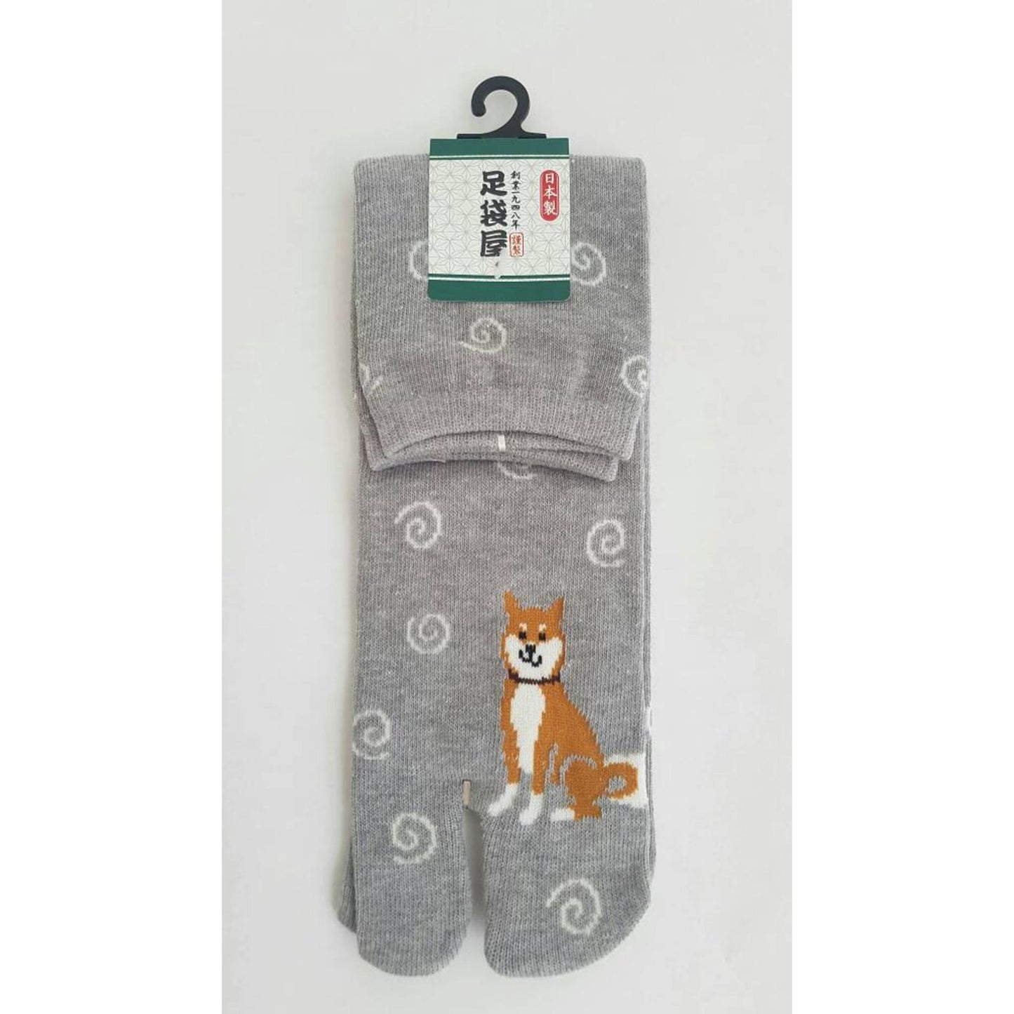 Chaussettes Japonaises Tabi en coton - Chien Shiba et Spirale Taille Large