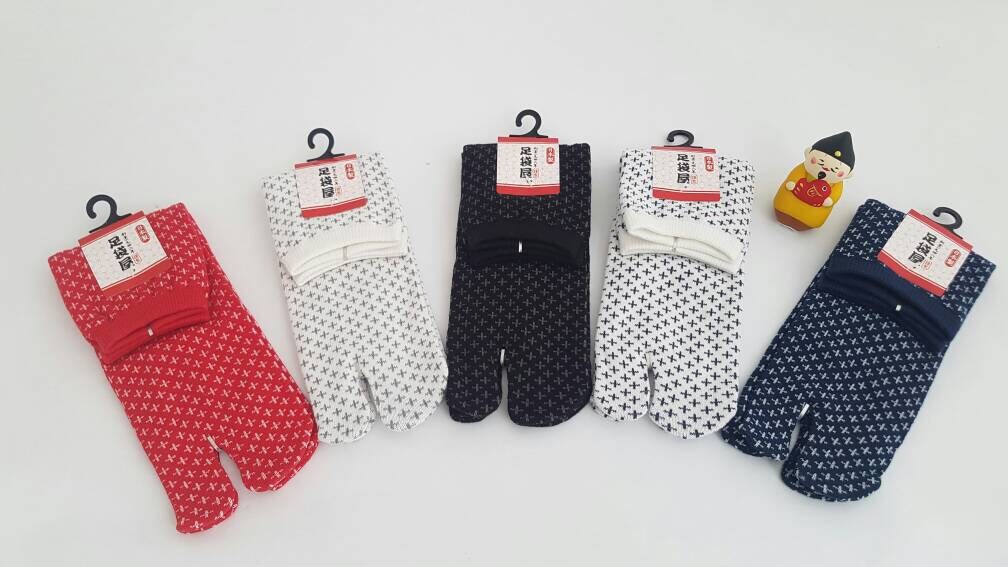 Chaussettes Japonaises Tabi en coton - Sashiko