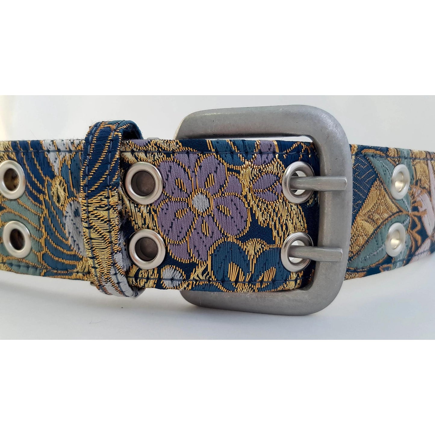 Ceinture japonaise Wagara et Kinran - Bleu