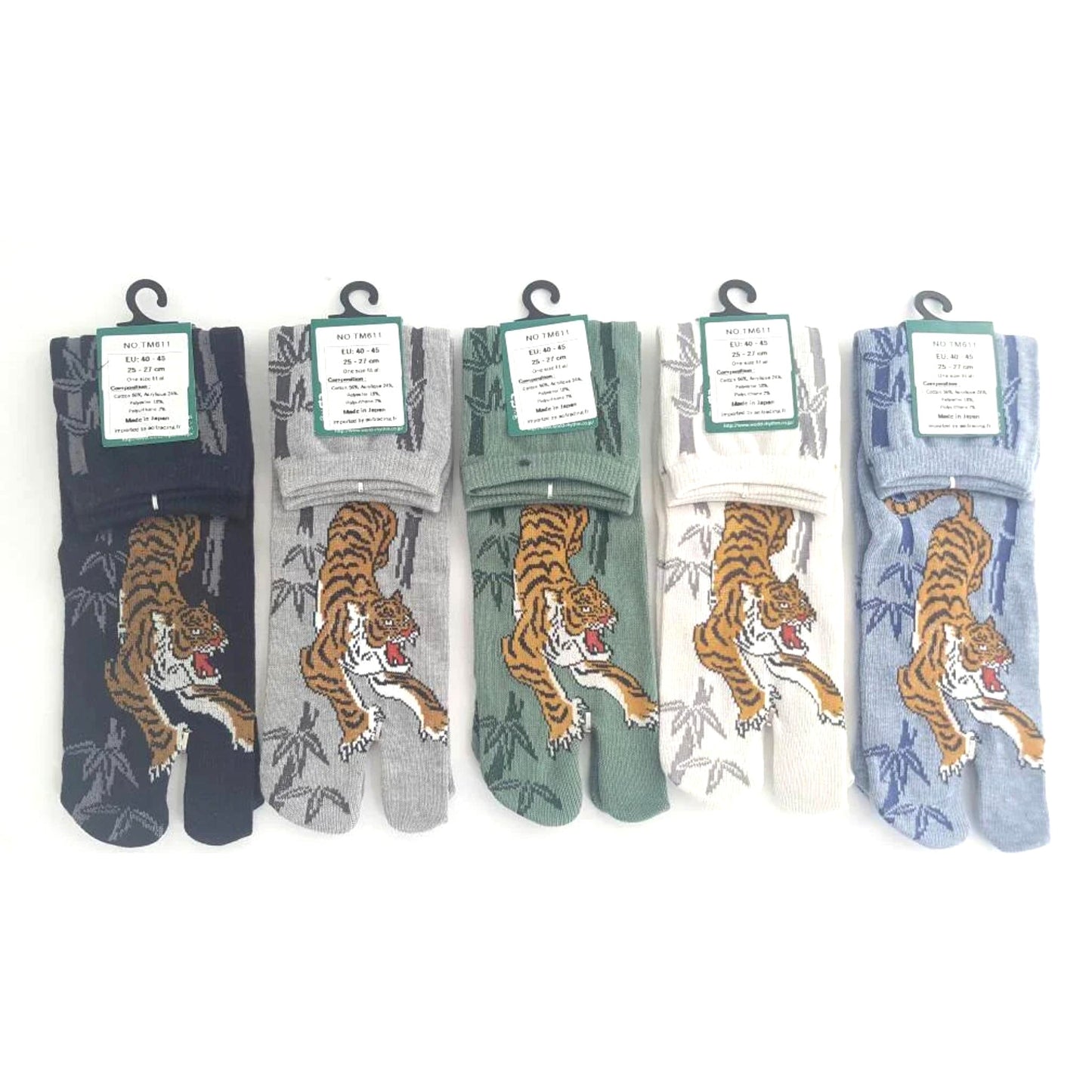 Chaussettes Japonaises Tabi - Motif Tigre Taille EU40-45