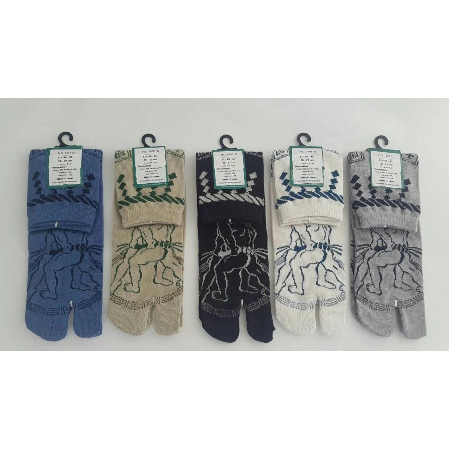 Chaussettes Japonaises Tabi en coton - Sumotori Combat Taille Large