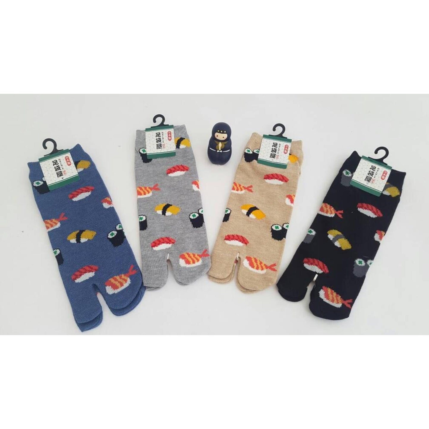 Chaussettes Japonaises Tabi en coton - Sushi Taille Large