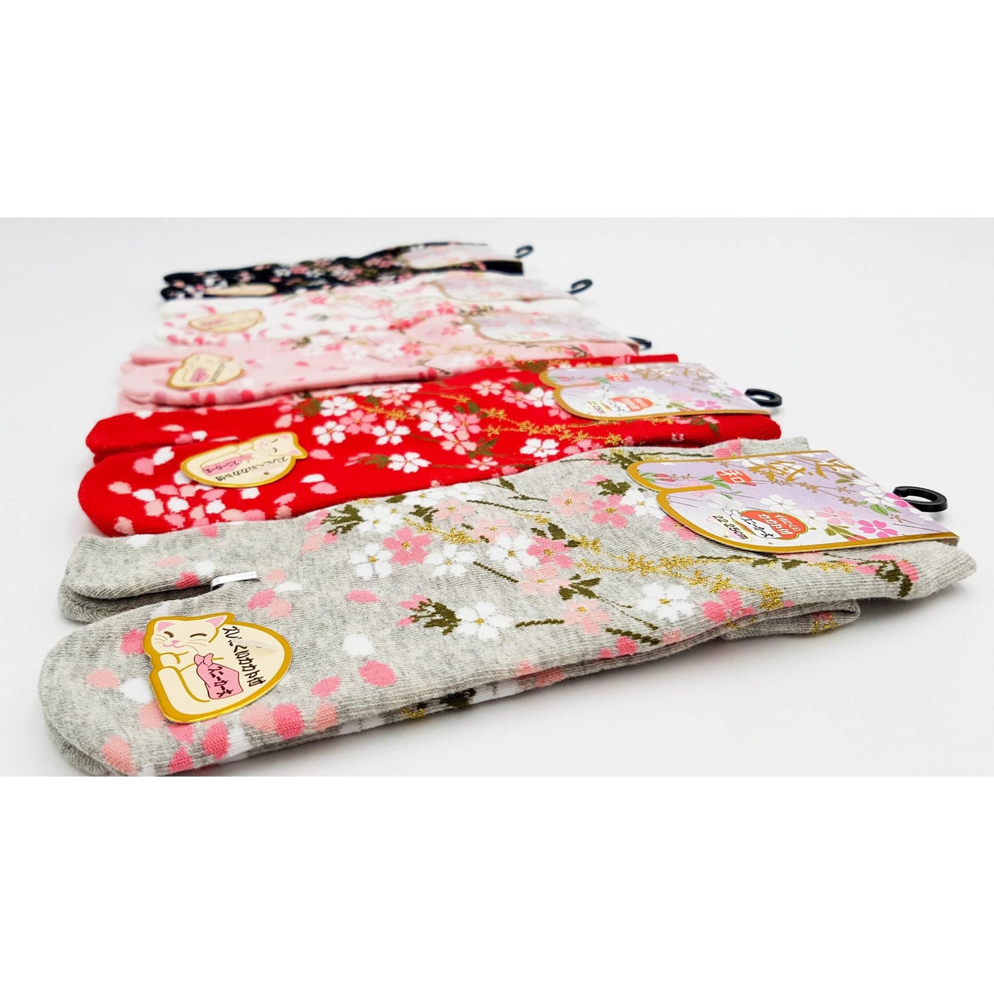 Chaussettes Japonaises Tabi en Coton - Branches de Cerisiers