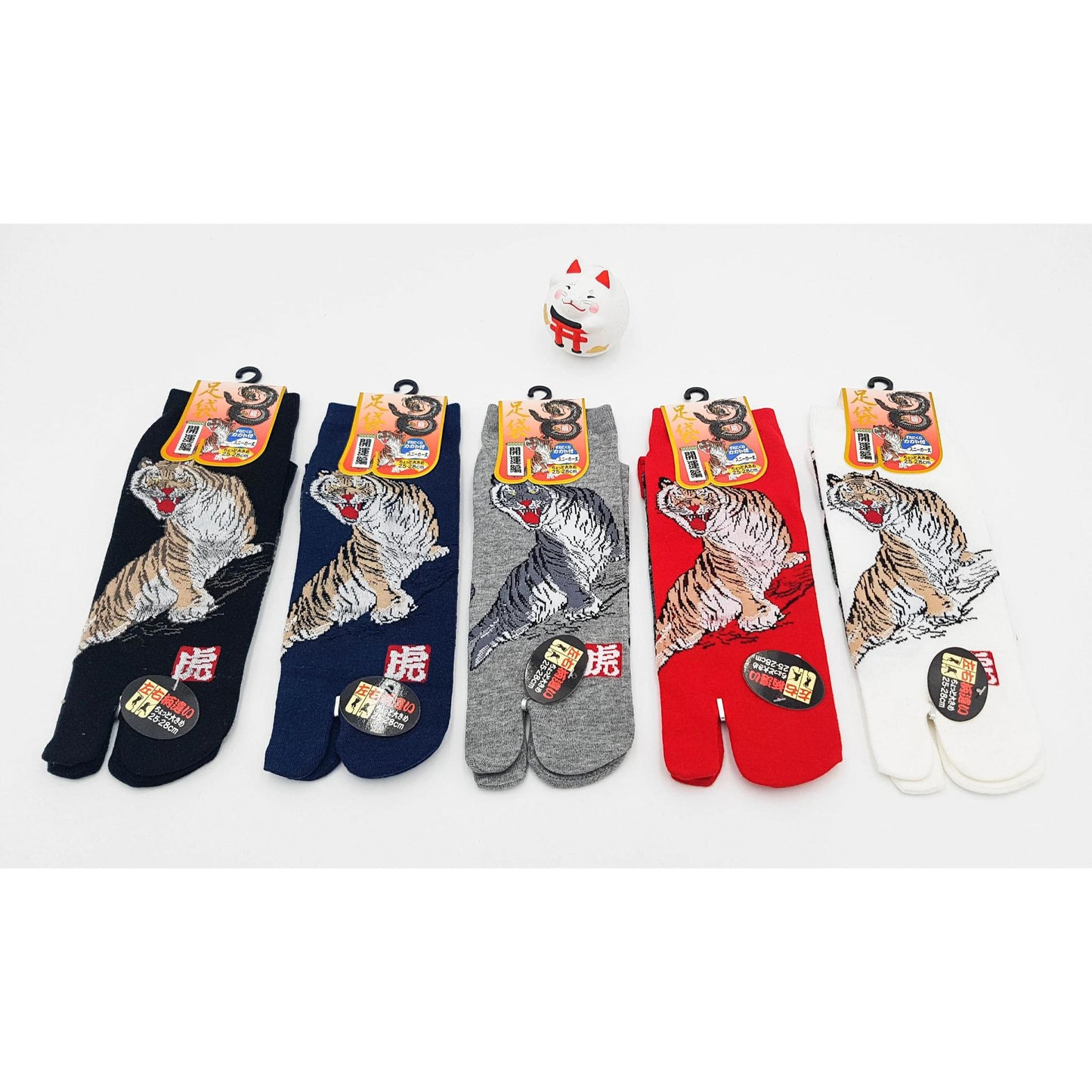 Chaussettes Japonaises Tabi en coton - Tigre et Serpent Taille Large