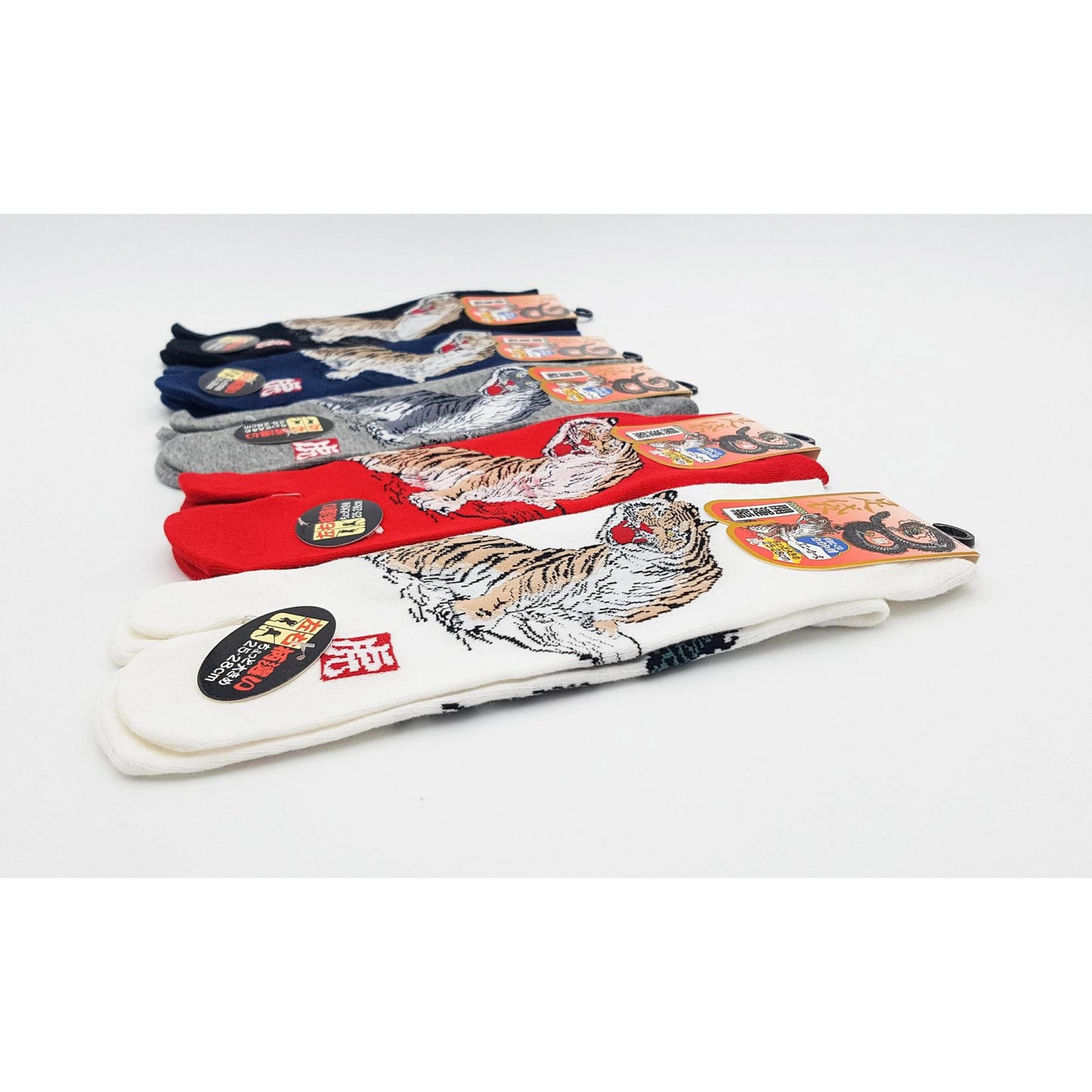 Chaussettes Japonaises Tabi en coton - Tigre et Serpent Taille Large